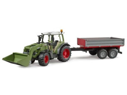 Bruder Traktor Fendt Vario 211 s čelním nakladačem a sklápěcím přívěsem 1:16